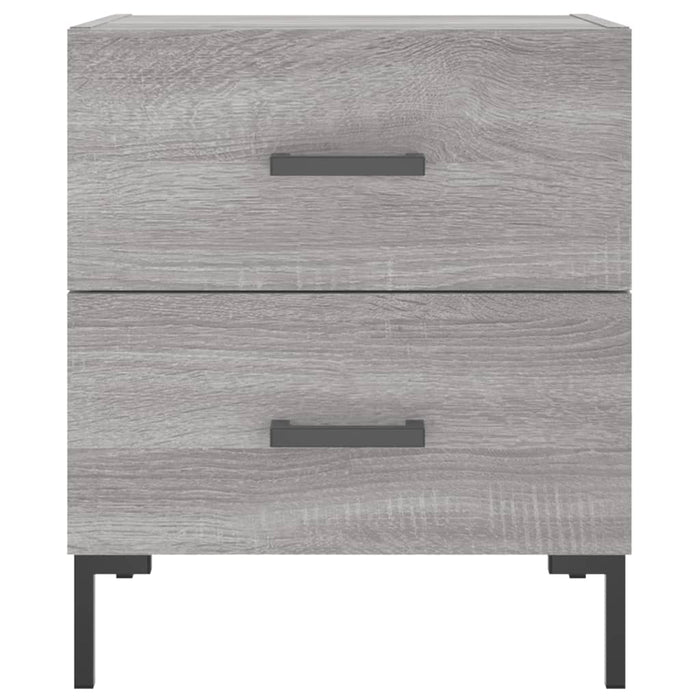Nachttische 2 Stk. Grau Sonoma 40x35x47,5 cm Holzwerkstoff