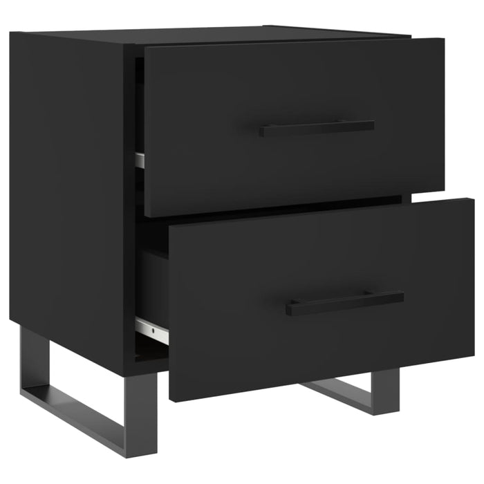 Nachttisch Schwarz 40x35x47,5 cm Holzwerkstoff