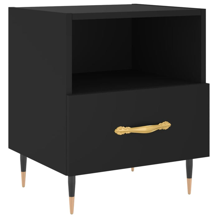 Nachttische 2 Stk. Schwarz 40x35x47,5 cm Holzwerkstoff