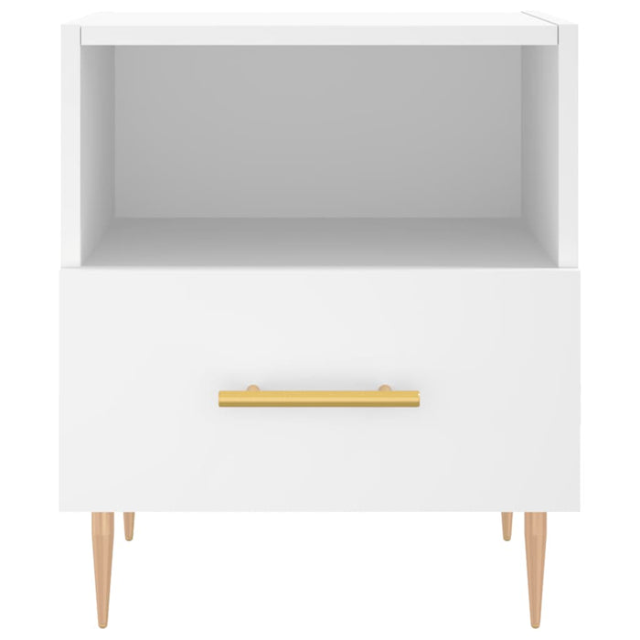Nachttische 2 Stk. Weiß 40x35x47,5 cm Holzwerkstoff