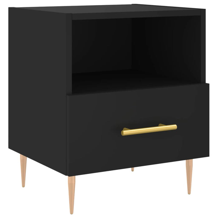 Nachttische 2 Stk. Schwarz 40x35x47,5 cm Holzwerkstoff