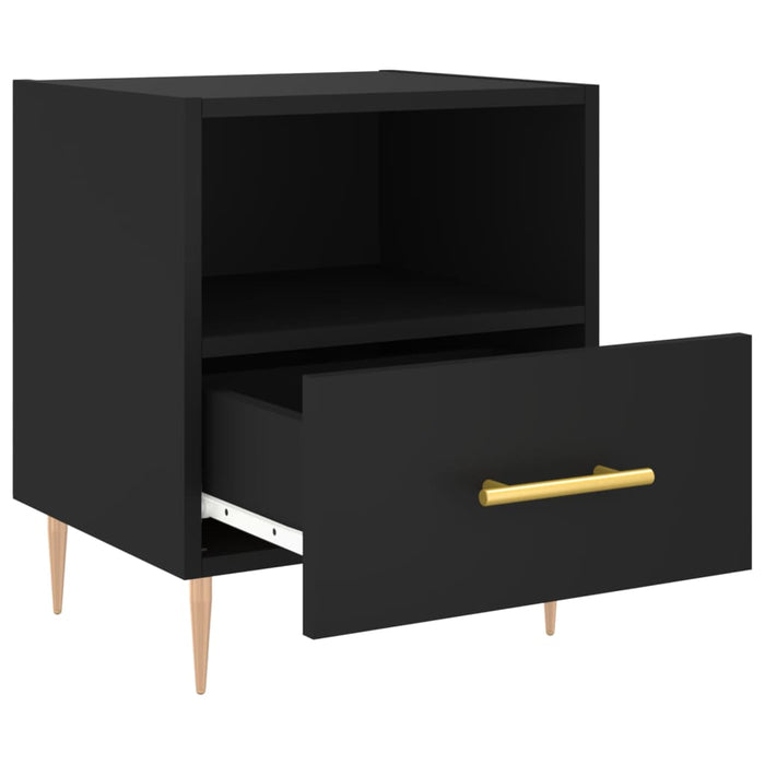 Nachttische 2 Stk. Schwarz 40x35x47,5 cm Holzwerkstoff