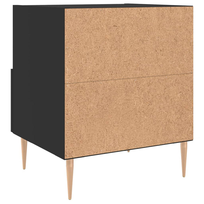 Nachttische 2 Stk. Schwarz 40x35x47,5 cm Holzwerkstoff
