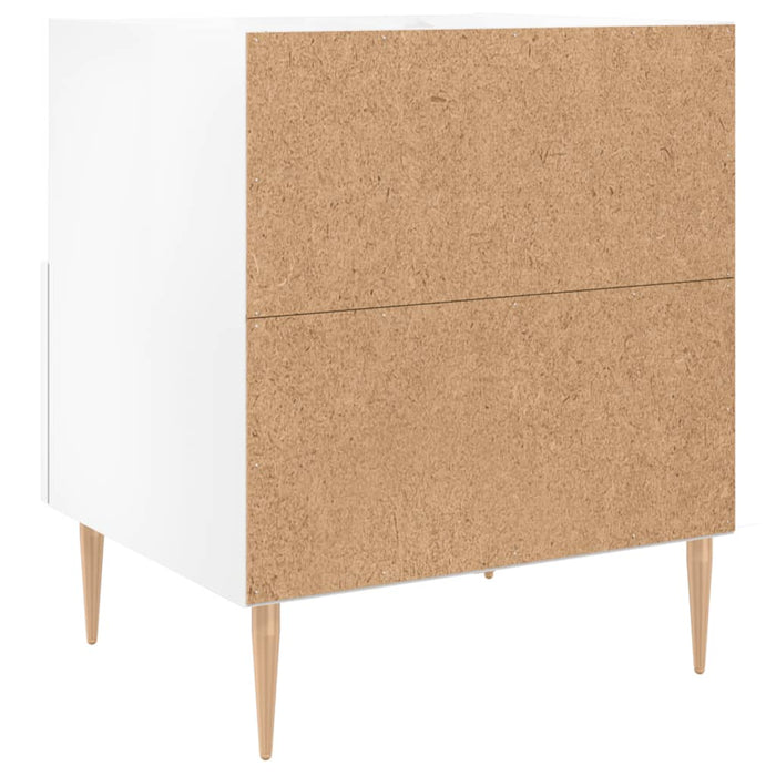 Nachttische 2 Stk. Hochglanz-Weiß 40x35x47,5 cm Holzwerkstoff
