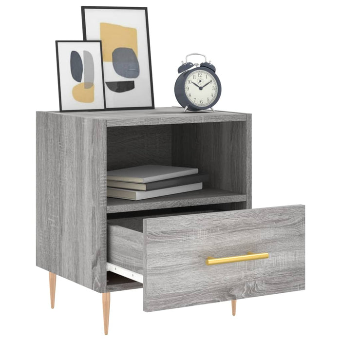 Nachttische 2 Stk. Grau Sonoma 40x35x47,5 cm Holzwerkstoff
