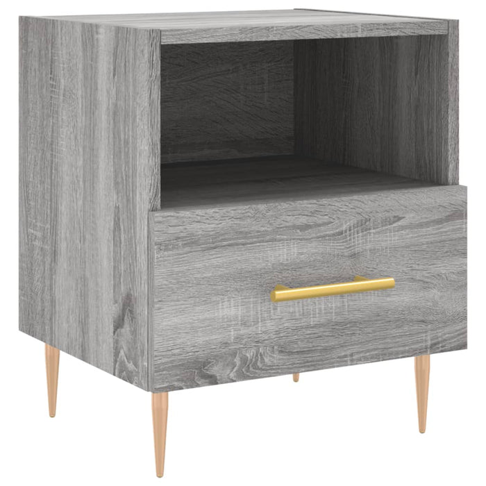 Nachttische 2 Stk. Grau Sonoma 40x35x47,5 cm Holzwerkstoff