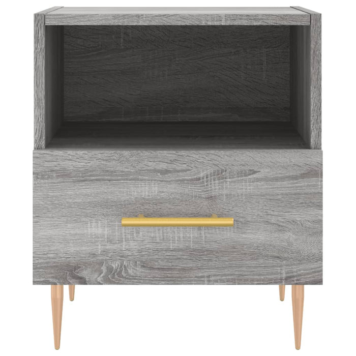 Nachttische 2 Stk. Grau Sonoma 40x35x47,5 cm Holzwerkstoff