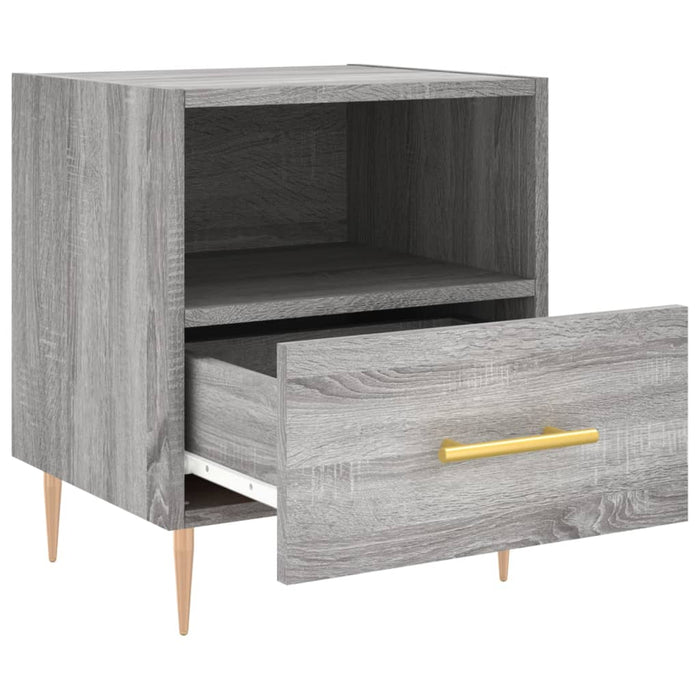 Nachttische 2 Stk. Grau Sonoma 40x35x47,5 cm Holzwerkstoff
