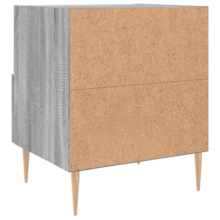 Nachttische 2 Stk. Grau Sonoma 40x35x47,5 cm Holzwerkstoff