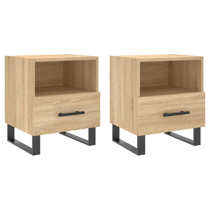 Nachttische 2 Stk. Sonoma-Eiche 40x35x47,5 cm Holzwerkstoff