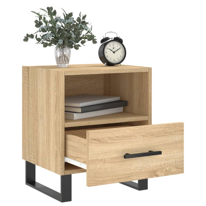 Nachttische 2 Stk. Sonoma-Eiche 40x35x47,5 cm Holzwerkstoff