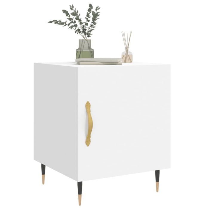 Nachttische 2 Stk. Weiß 40x40x50 cm Holzwerkstoff