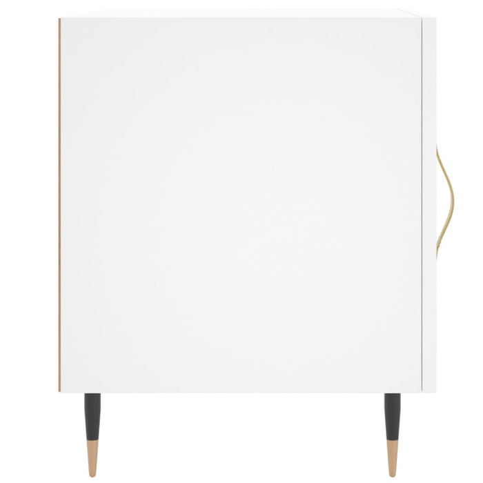 Nachttische 2 Stk. Weiß 40x40x50 cm Holzwerkstoff