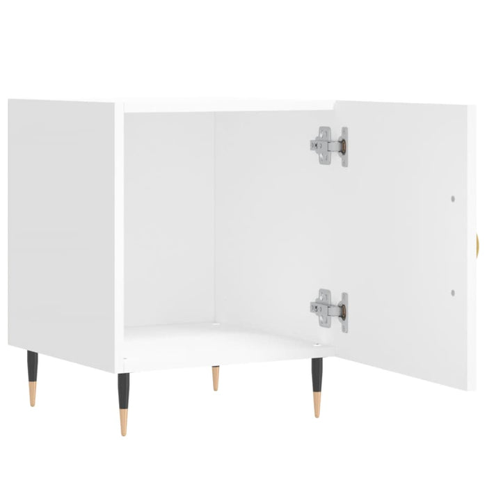 Nachttische 2 Stk. Weiß 40x40x50 cm Holzwerkstoff