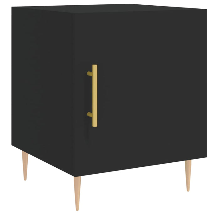 Nachttische 2 Stk. Schwarz 40x40x50 cm Holzwerkstoff