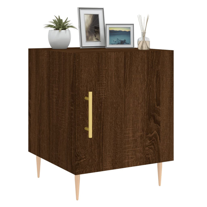 Nachttische 2 Stk. Braun Eichen-Optik 40x40x50 cm Holzwerkstoff
