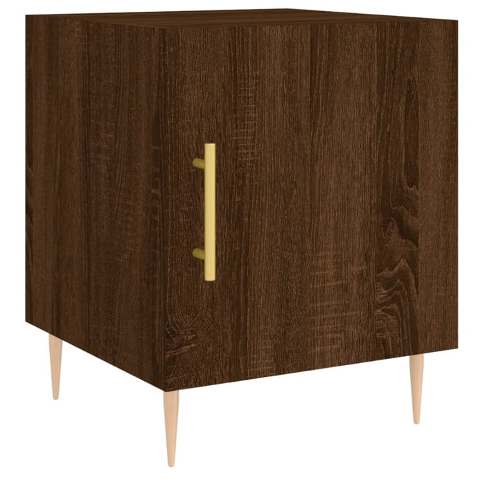 Nachttische 2 Stk. Braun Eichen-Optik 40x40x50 cm Holzwerkstoff