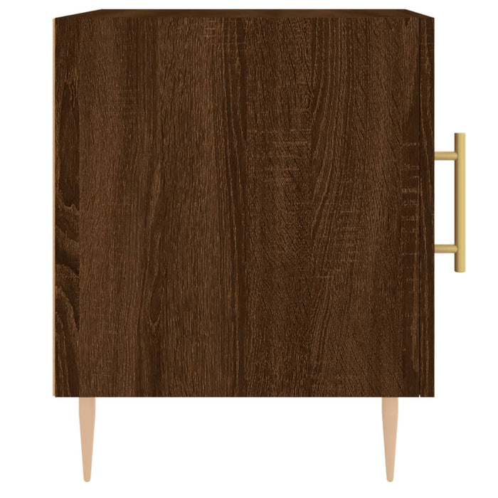 Nachttische 2 Stk. Braun Eichen-Optik 40x40x50 cm Holzwerkstoff