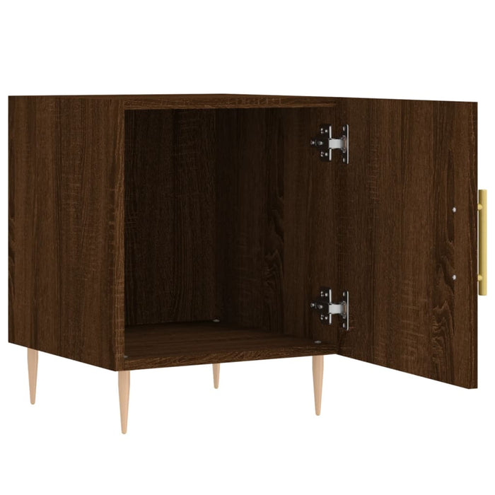 Nachttische 2 Stk. Braun Eichen-Optik 40x40x50 cm Holzwerkstoff