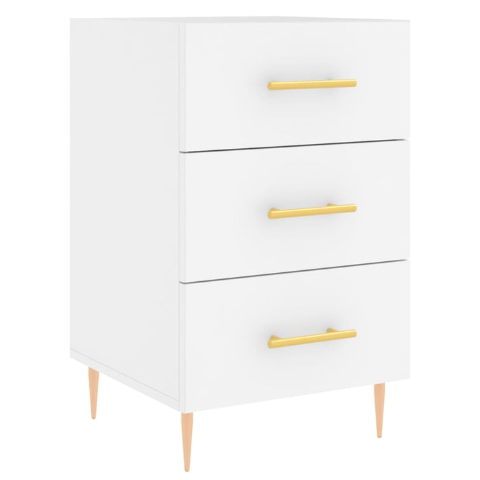 Nachttisch Weiß 40x40x66 cm Holzwerkstoff