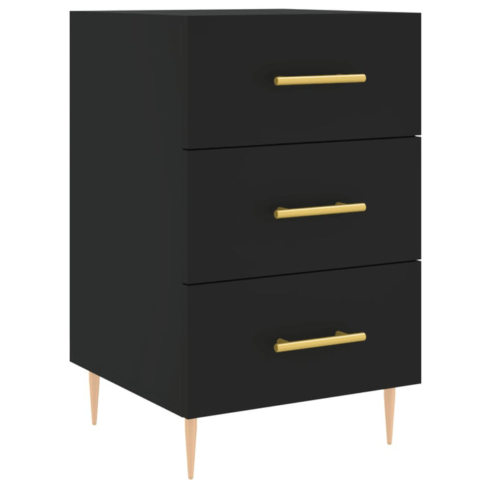 Nachttisch Schwarz 40x40x66 cm Holzwerkstoff