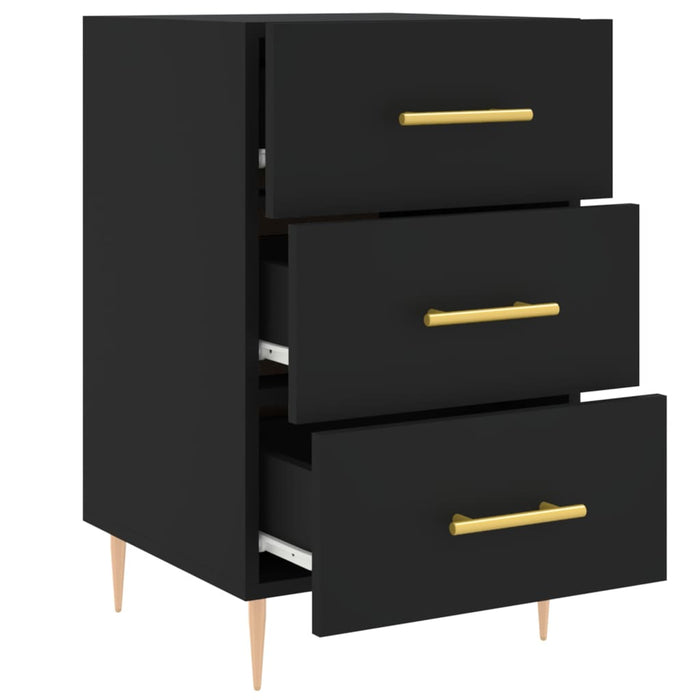 Nachttisch Schwarz 40x40x66 cm Holzwerkstoff