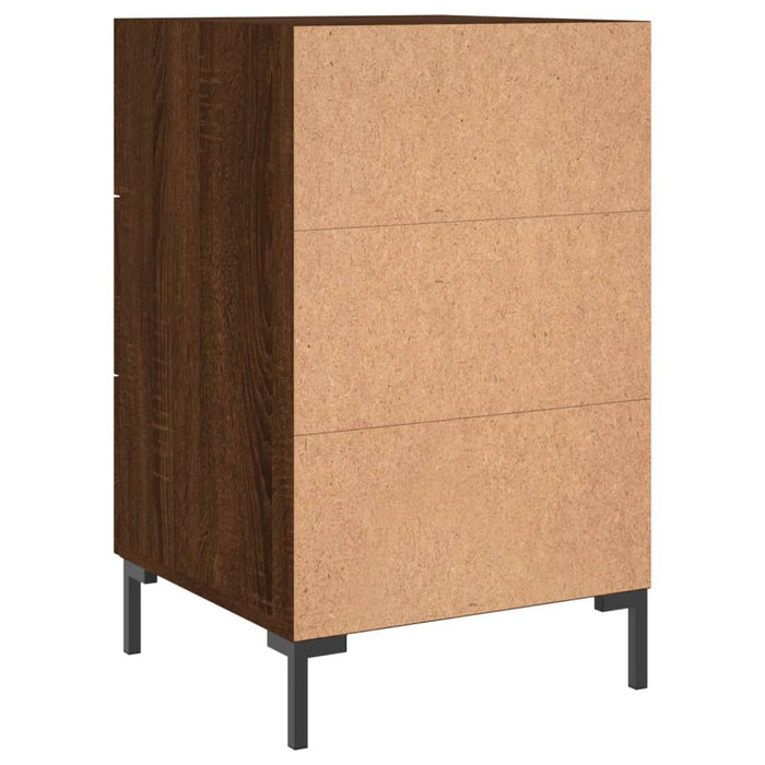 Nachttisch Braun Eichen-Optik 40x40x66 cm Holzwerkstoff