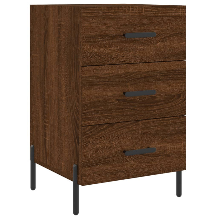 Nachttisch Braun Eichen-Optik 40x40x66 cm Holzwerkstoff