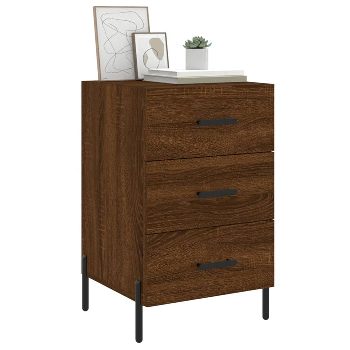 Nachttisch Braun Eichen-Optik 40x40x66 cm Holzwerkstoff