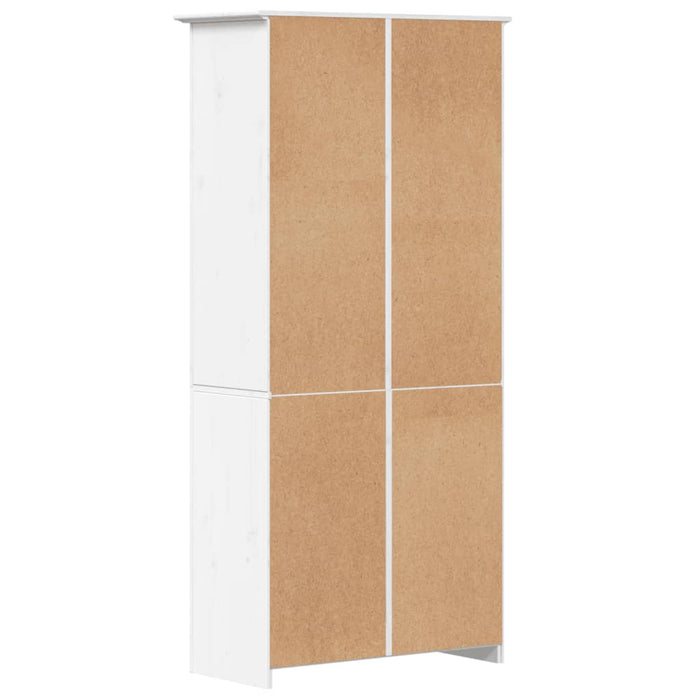 Bücherregal BODO Weiß 80x40x172 cm Massivholz Kiefer