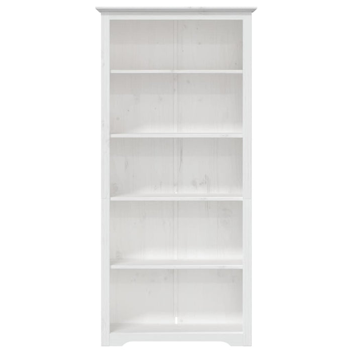 Bücherregal BODO Weiß 80x38x180 cm Massivholz Kiefer 5 Fächer