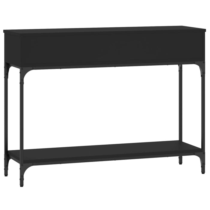 Console table black 100x30.5x75 cm made of wood