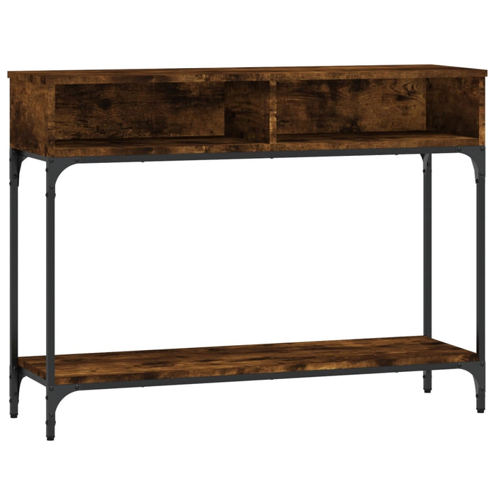 Console table smoked oak 100x30.5x75 cm wood material