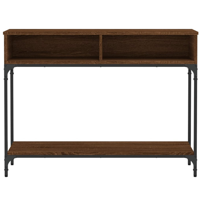 Console table brown oak look 100x30.5x75 cm wood material