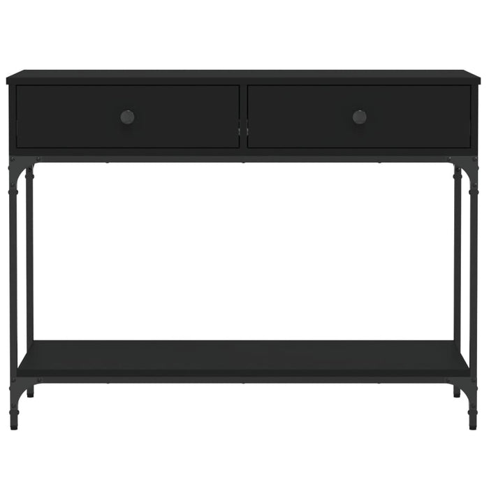 Console table black 100x34.5x75 cm made of wood