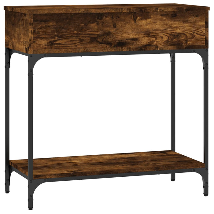 Console table smoked oak 75x34.5x75 cm wood material
