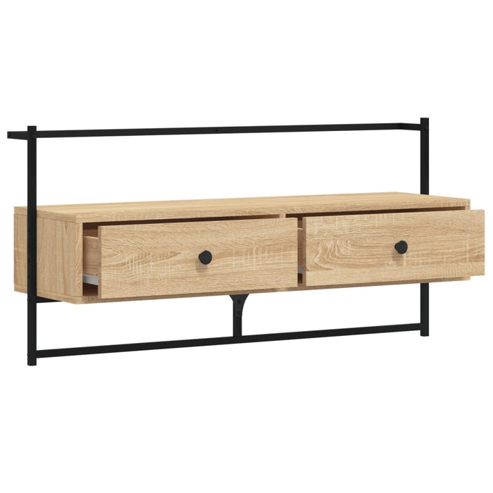 TV wall cabinet Sonoma oak 100.5x30x51 cm wood material