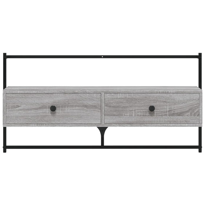 TV wall cabinet gray Sonoma 100.5x30x51 cm made of wood