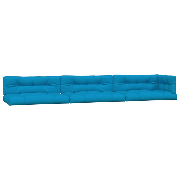 Pallet cushion 7 pieces. Blue fabric