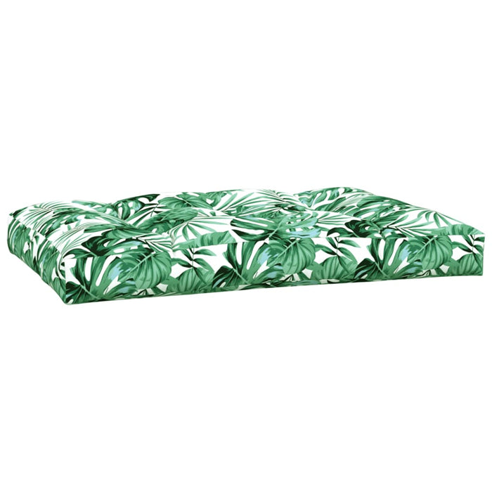 Pallet cushion 7 pieces. Leaf pattern fabric