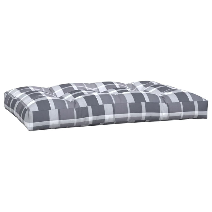 Pallet cushion 7 pieces. Gray check pattern fabric
