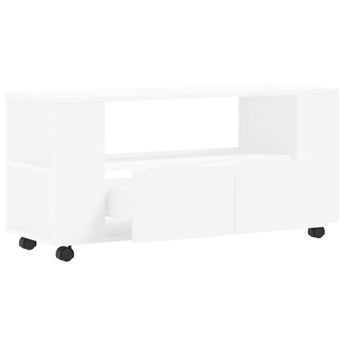 TV cabinet white 102x34.5x43 cm made of wood