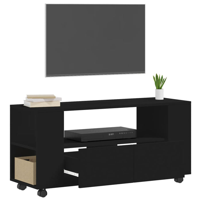 TV cabinet black 102x34.5x43 cm made of wood