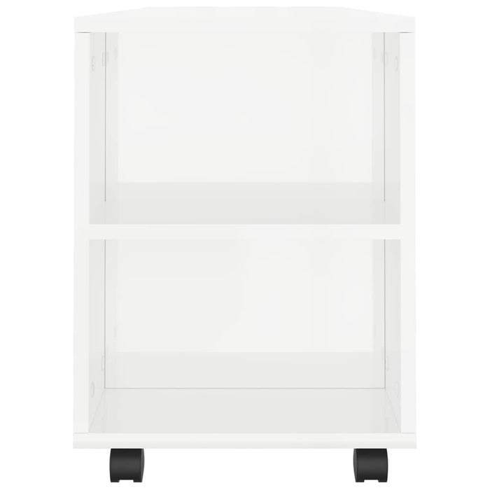 TV cabinet high-gloss white 102x34.5x43 cm made of wood