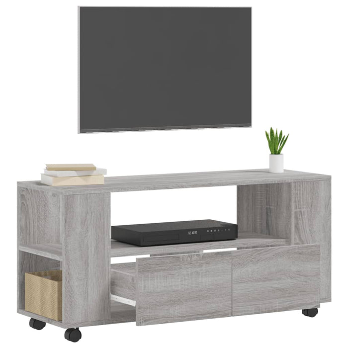 TV cabinet gray Sonoma 102x34.5x43 cm made of wood