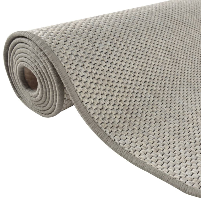 Carpet runner sisal look taupe 80x300 cm