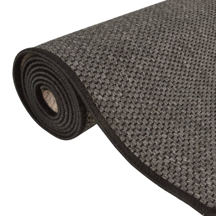 Carpet runner sisal look anthracite 80x250 cm