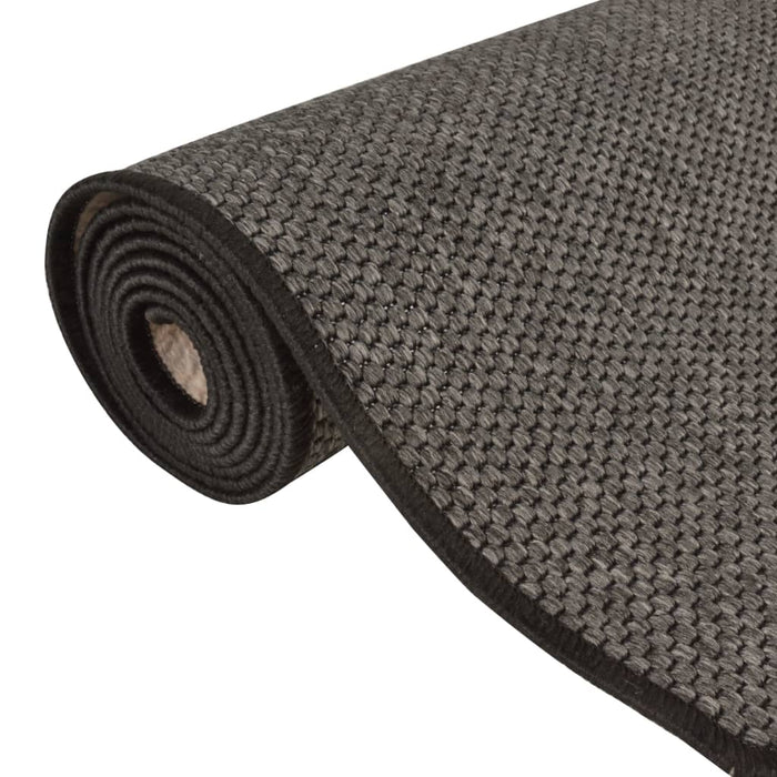 Carpet runner sisal look anthracite 80x400 cm