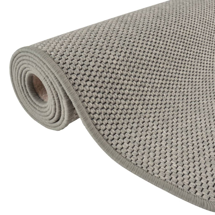 Carpet runner sisal look silver 80x300 cm