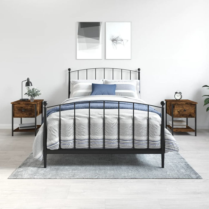 Nachttische 2 Stk. Räuchereiche 34x35,5x45 cm Holzwerkstoff